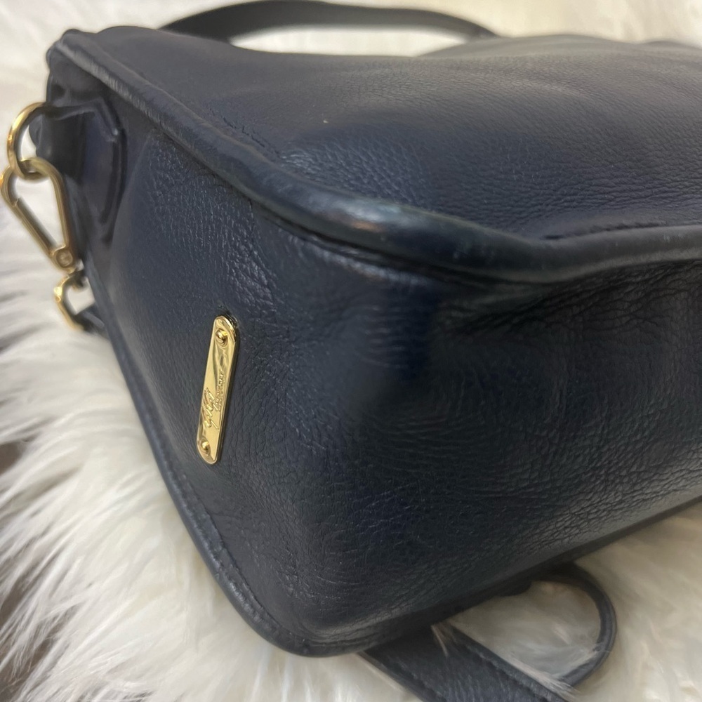 GiGi New York Navy Satchel with Gold Accents - Picture 8 of 15